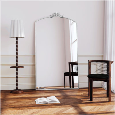 Vintage Ornate Arched Floor Mirror For Multiple Rooms And Styles
