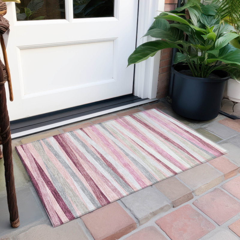  Machine Washable Indoor/Outdoor Chantille ACN997 Gray Area Rug, Rectangle 1'8" x 2'6"