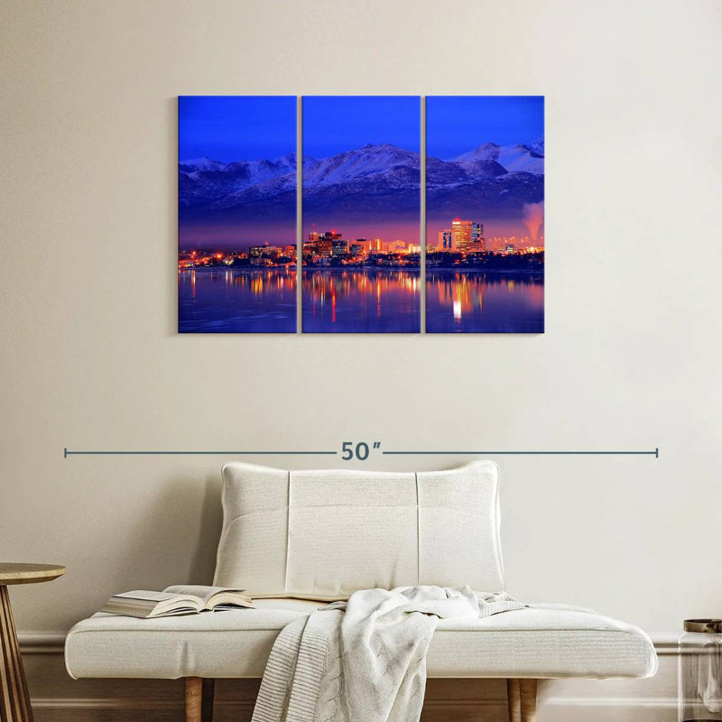 Nicci Anchorage At Night, 24" H x 38" W