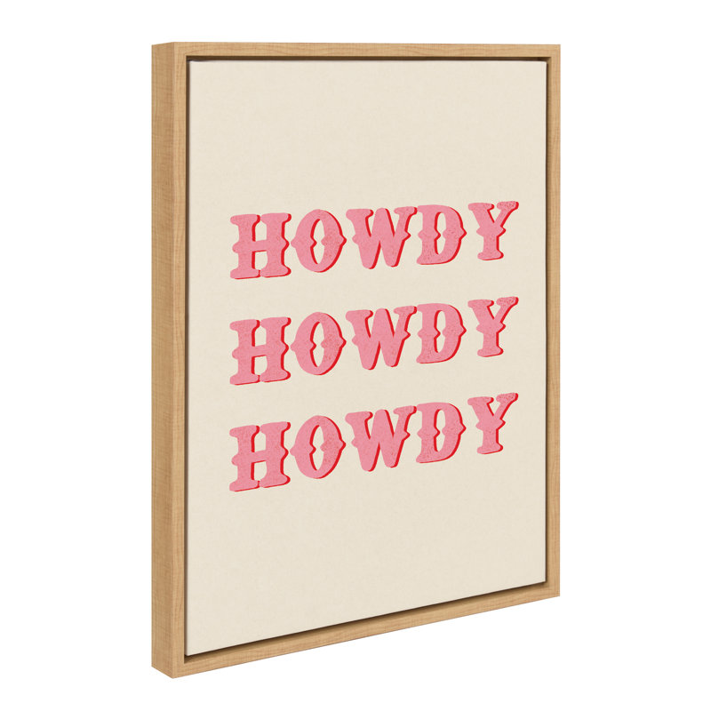 "Howdy" par Tania Garcia, reproduction d'art sur toile encadrée
