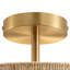17.7" Natural Jute 2-Tier Semi-Flush Mount Light