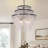 51 ''H 6 Light Dimmable Black Round Crystal Curtain Chandelier