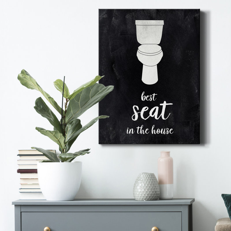 «Best Seat», reproduction d'art textuel sur toile tendue, H 12 po x l 8 po x P 1 po