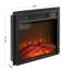 Foyer électrique encastrable 18 po 1400 W 120 V, équipé d'une télécommande, d'un radiateur ultra-mince avec ensemble de bûches et flamme réaliste - NOIR