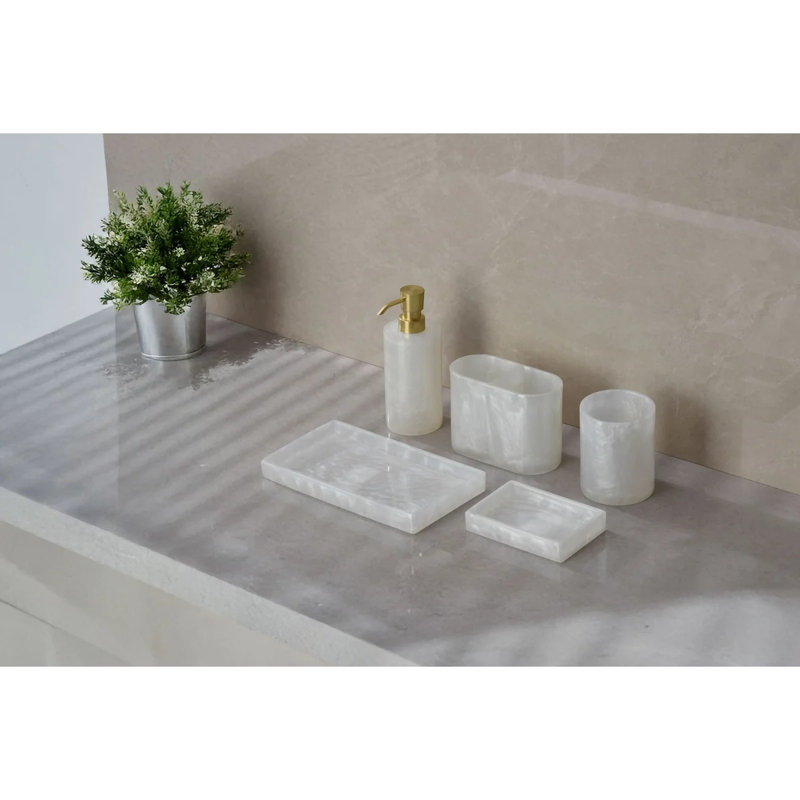 7pc Resin Bathroom Accessories Set