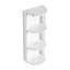 Meuble-lavabo à fermeture amortie avec lavabo de 40 cm, tablette de rangement, panneau en céramique ronde, style moderne pour salle de bain et petits espaces, finition châtaigne noire