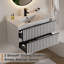 Ensemble de meuble-lavabo mural 36 "avec comptoir, robinet et bonde, armoire flottante-1703950493