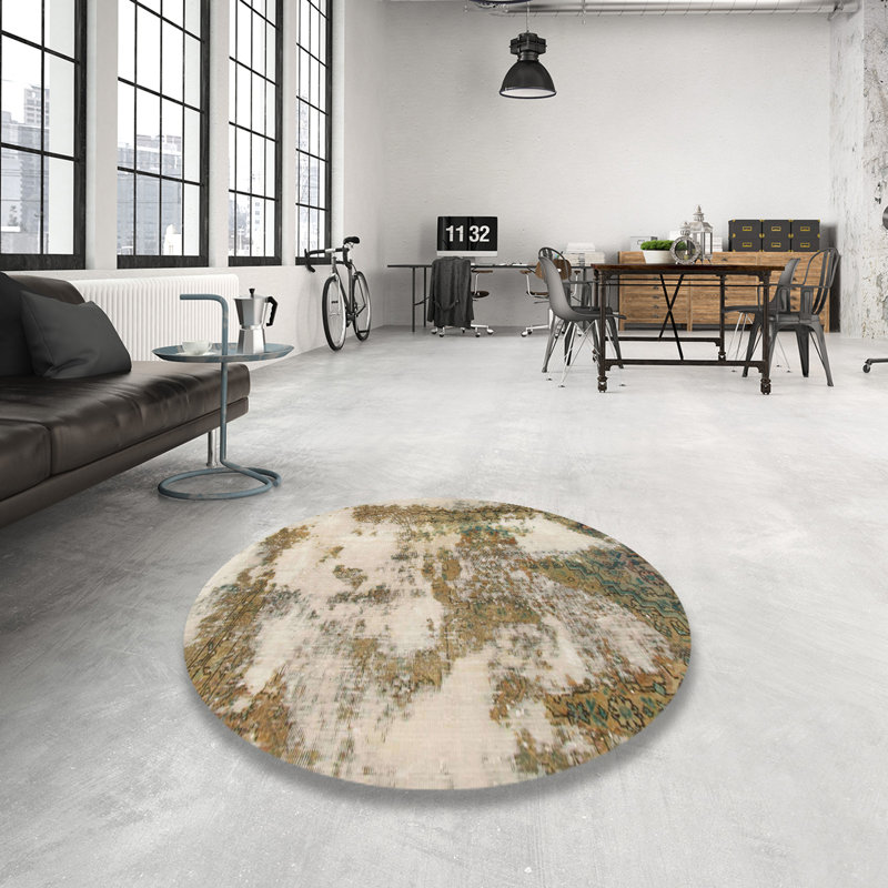 Abstract Indoor Rug, Round 8'