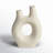 Paper Mache Abstract Rounded Decorative Vase with Double Openings-1582111454