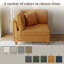 Fauteuil rembourré en velours côtelé orange Seemab-1882476933