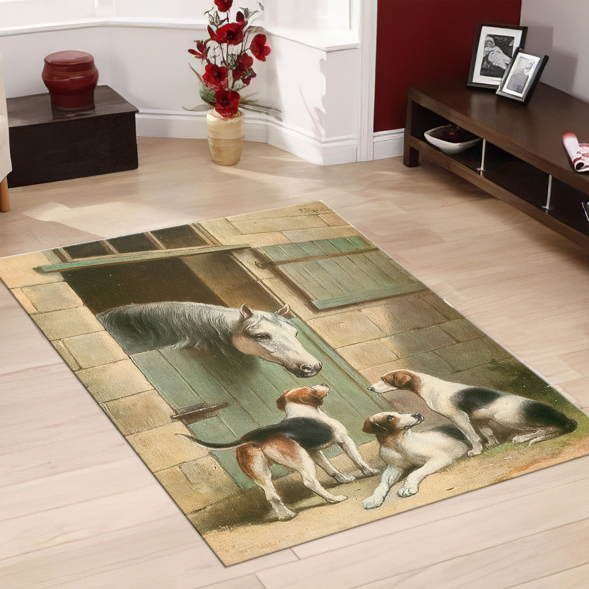 kayra export Exquisite Non-Woven Thin Type Printed Rug Featuring ...