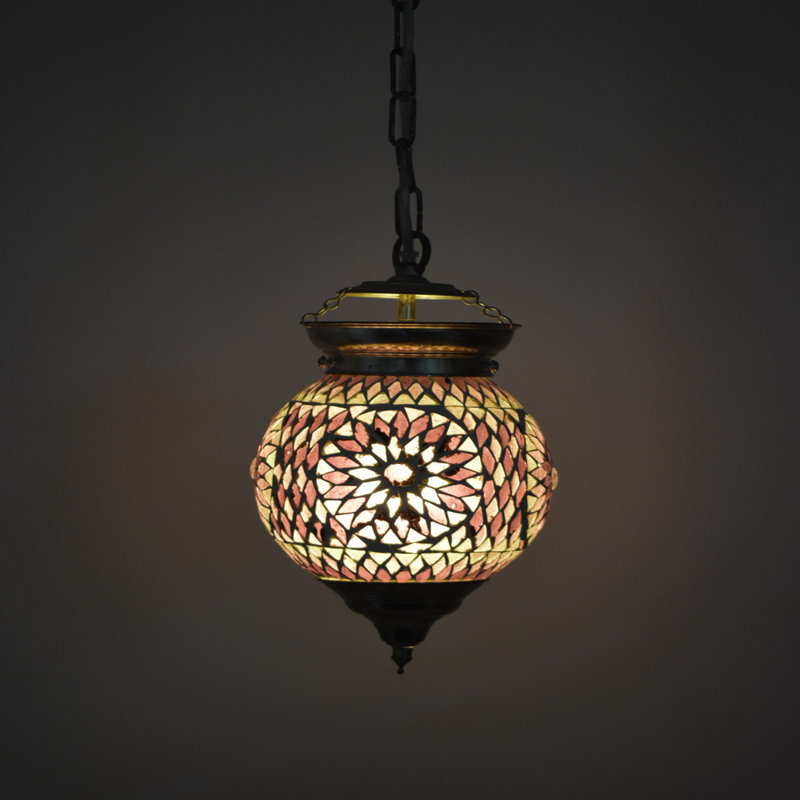 Cerny 1 - Light Chrome Pendant, Purple