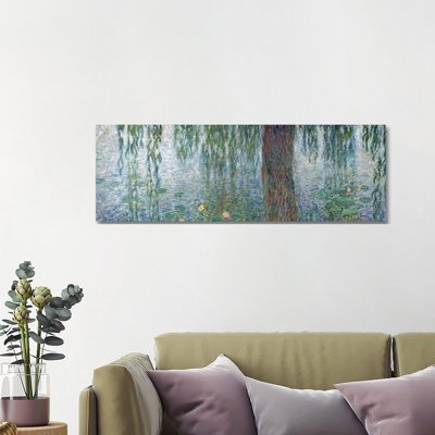 Nénuphars: matin avec saules pleureurs, détail de la section de gauche, 1915-1926 - Giclée sur toile tendue avec châssis