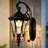 Solar Wall Lantern Outdoor, Clear Glass And Aluminum Black Fh