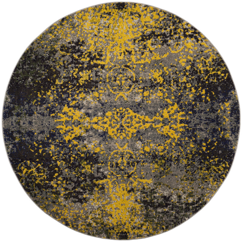 Mckee Performance Abstract Rug, Round 6'7"