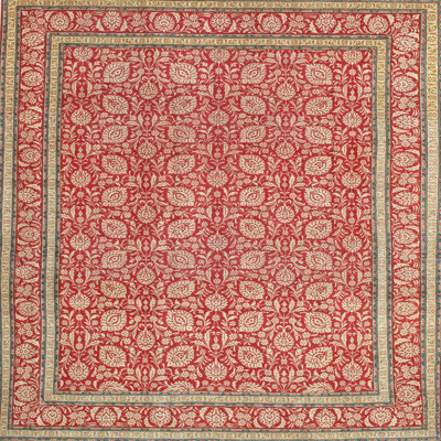 Tapis oriental rouge / jaune / gris Sabiha