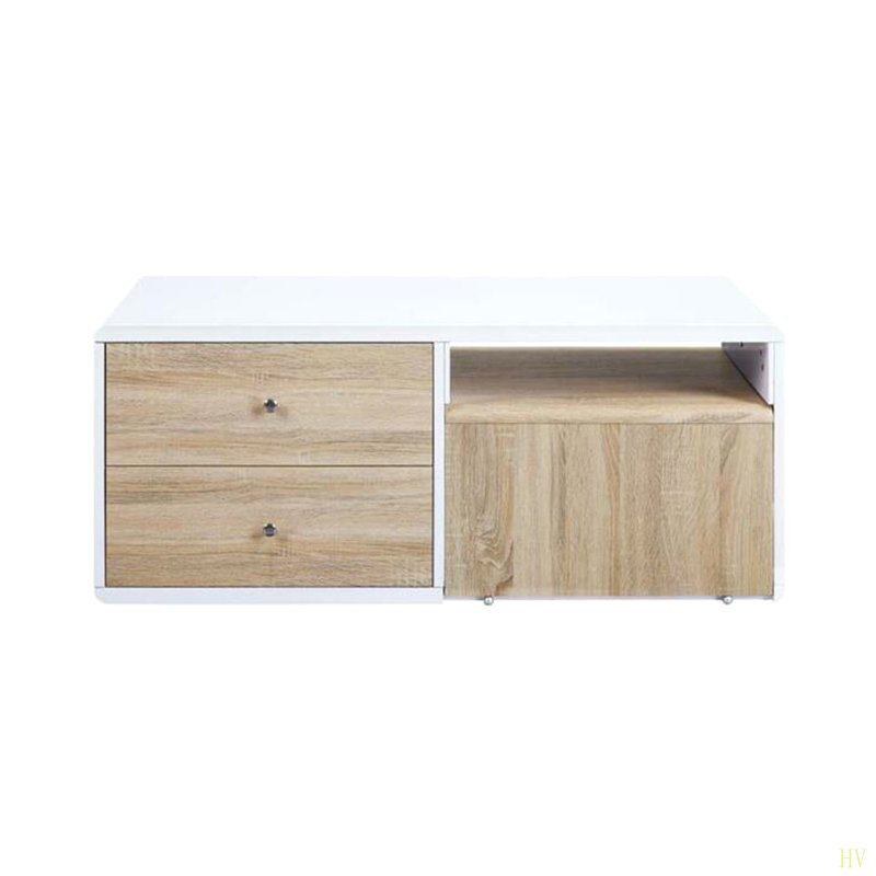 Table basse rectangulaire avec table coulissante