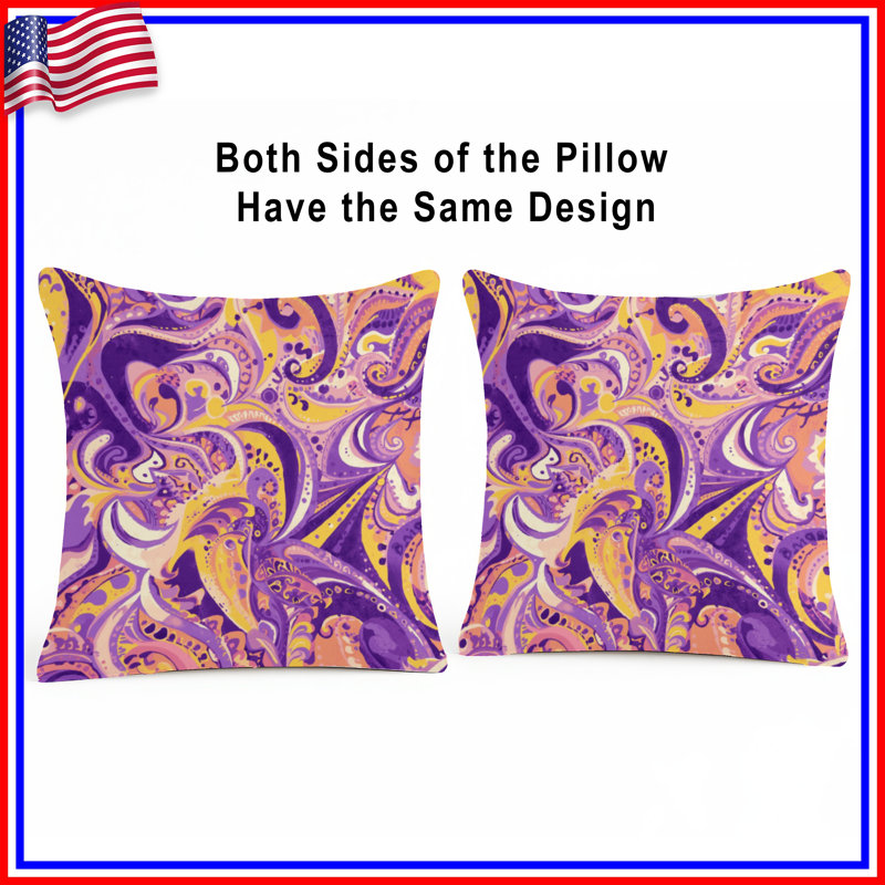 Coussins décoratifs Swirling Paisley, 26 po x 26 po