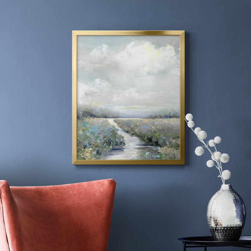 Toile encadrée de qualité supérieure avec péninsule prête à accrocher, H 20 po x l 16 po, Doré