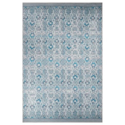 Luxurious Machine Washable Area Rug, 4.9 x 7.5 Feet, 100% Polyester, 1850 g/m², Pile Height: 0.2 inches | Eco-Friendly Recycled Poly Cotton Backing | Perfect for Living Room & Bedroom, Soft and Durable Design