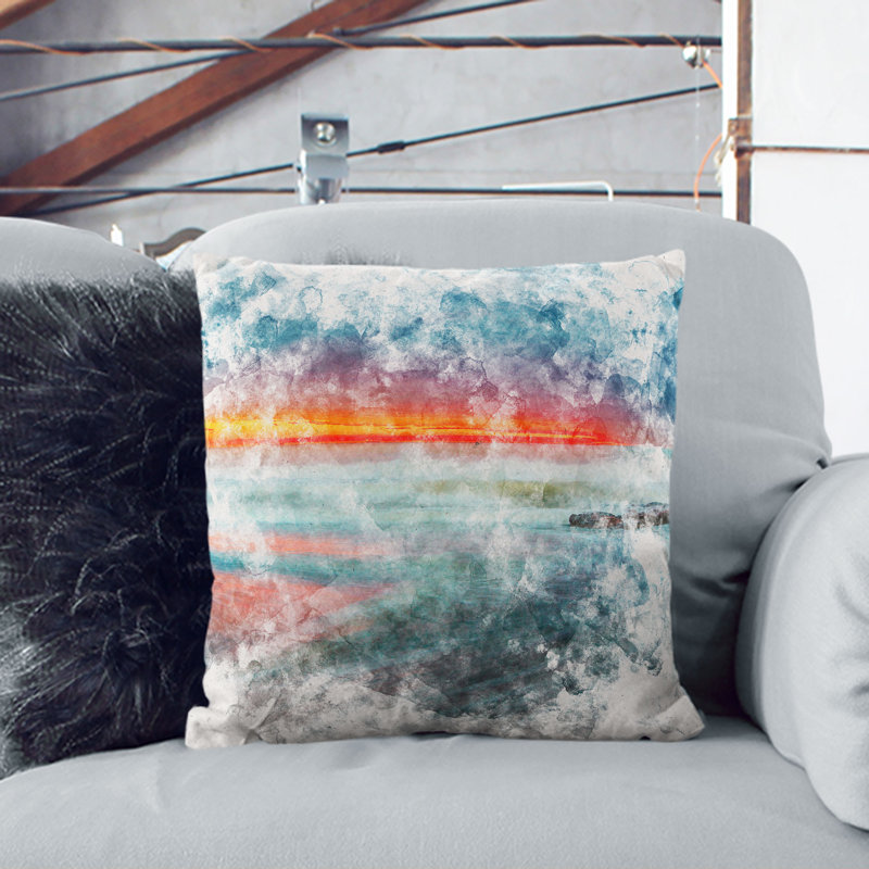 Square Throw Cushion, 40cm H x 40cm W x 15cm D