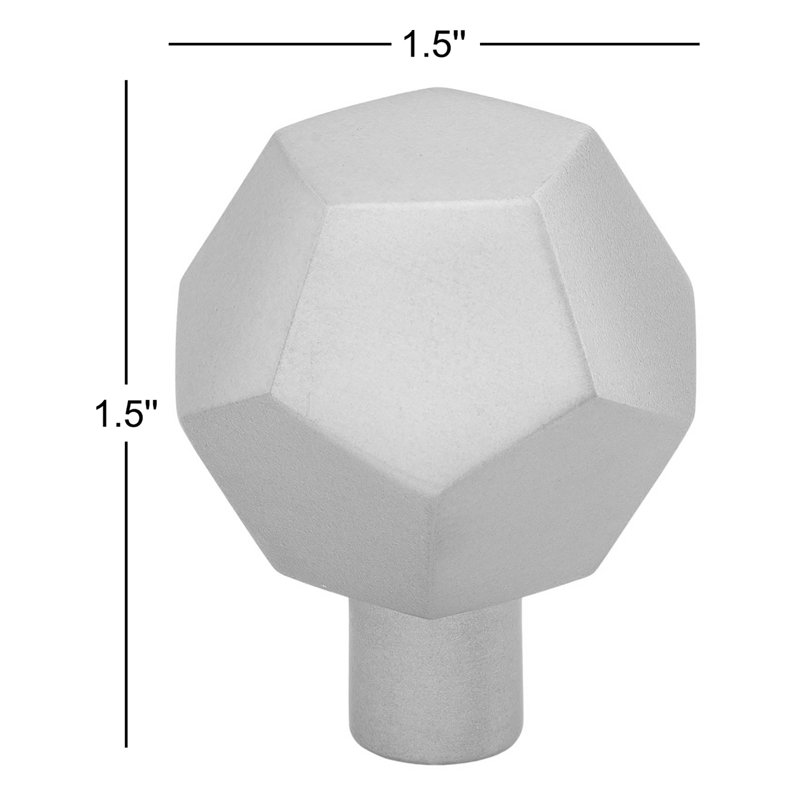 Geometric Knob, Satin Nickel