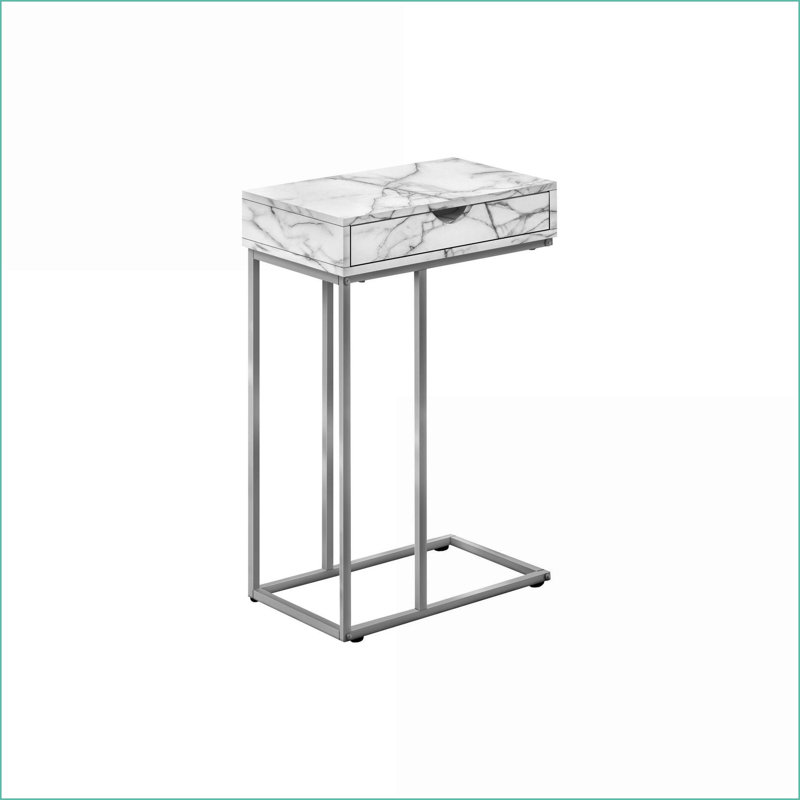 Table basse contemporaine en stratifié brun pour le salon, structure en métal noir et amp; Assemblage facile