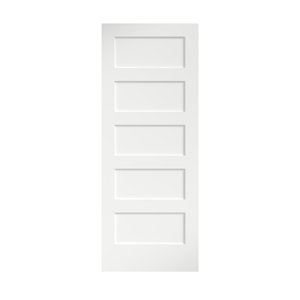 Paneled Wood Primed Shaker Standard Door