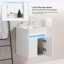 Meuble-lavabo mural avec lavabo, capteur de lumière