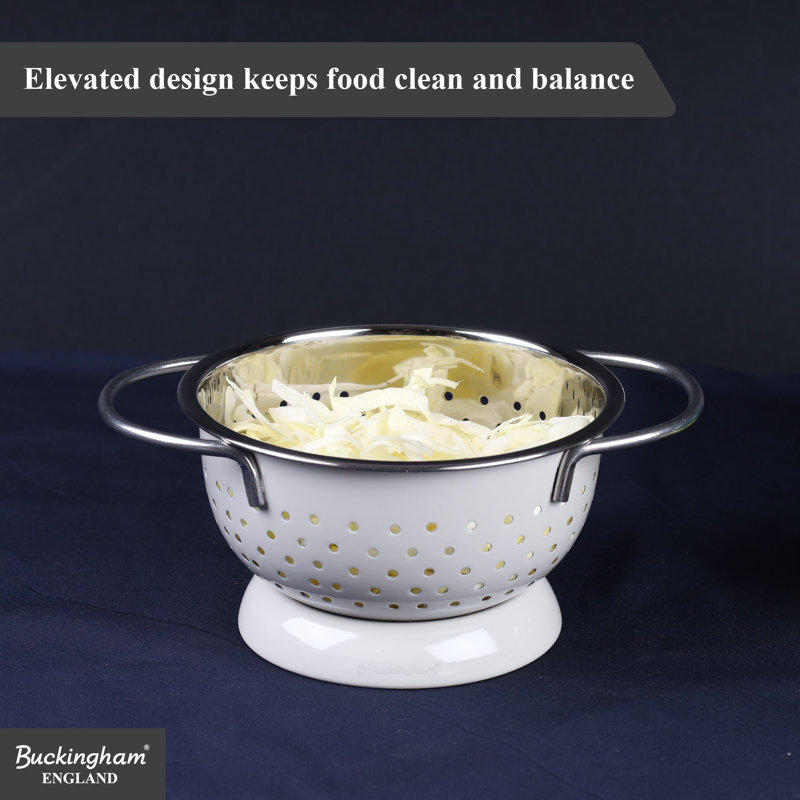 Buckingham Stainless Steel Colander, Cream