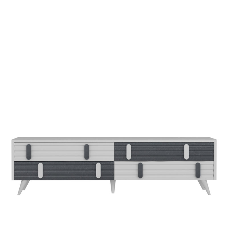 Meuble télé pour téléviseur de 55 po ou moins Rossmoor, Anthracite