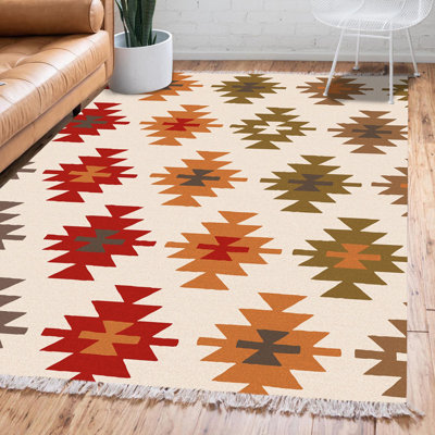 Tapis rectangulaire rouge / vert en polypropylène Kilim fabriqué à la machine Roark