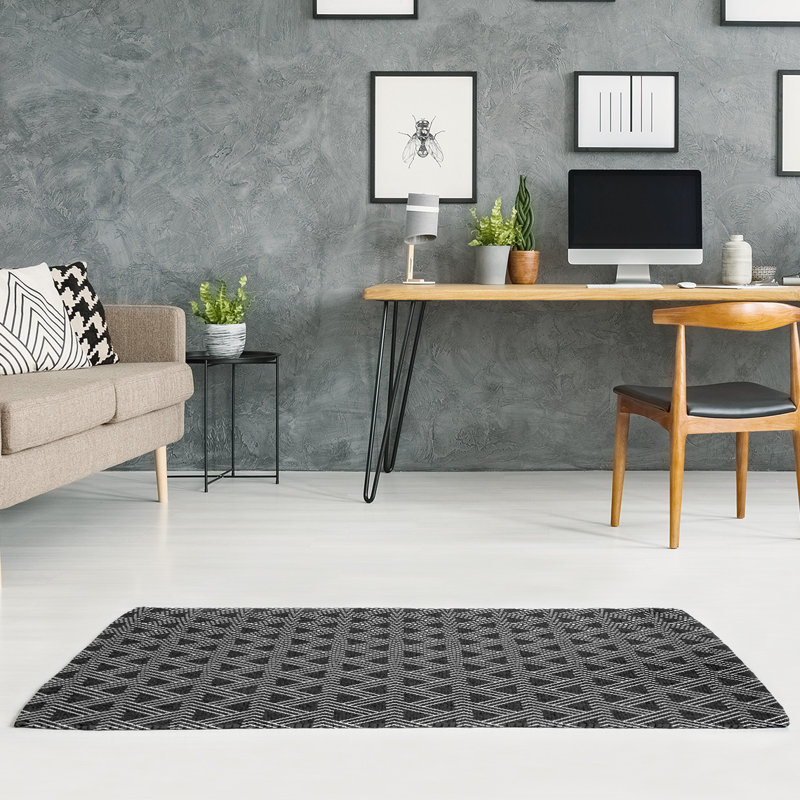 Chenille Geometric Indoor Rug, Rectangle 5' x 7'
