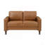 Chaise longue moderne en similicuir brun