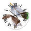 Horloge murale bohème et éclectique Green Bird-60281144