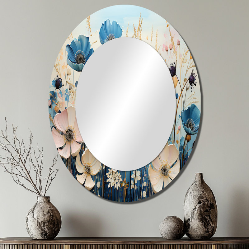 Miroir mural ovale Meadowscape Meadowscape Meadow, 40 po x 30 po