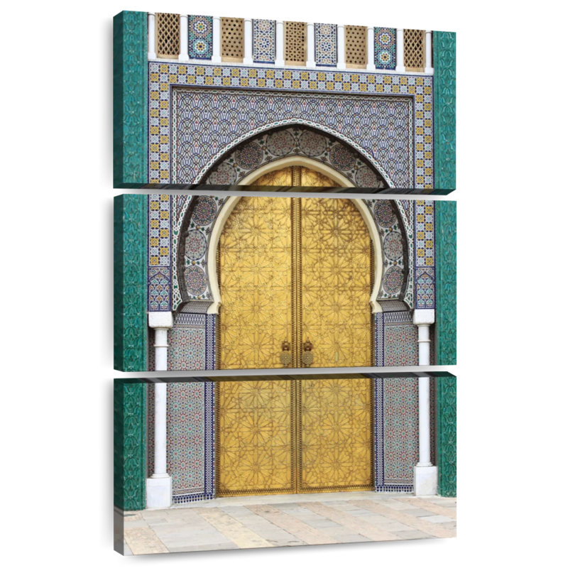 Lilie Royal Palace Doors In Fes, H 45 po x l 28 po