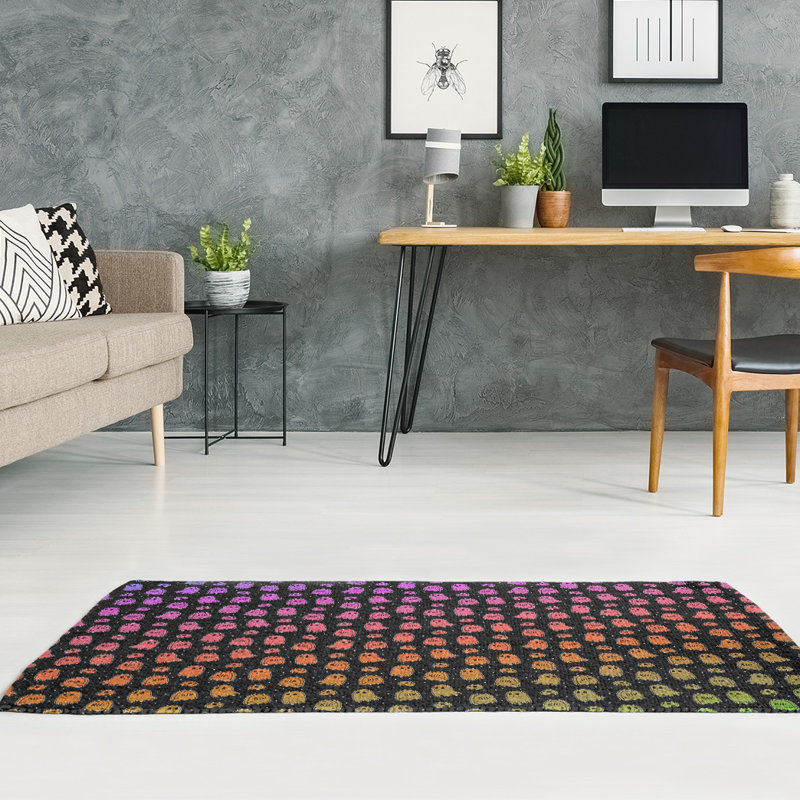 Tapis bleu/rose/vert, Rectangle 9 pi x 12 pi