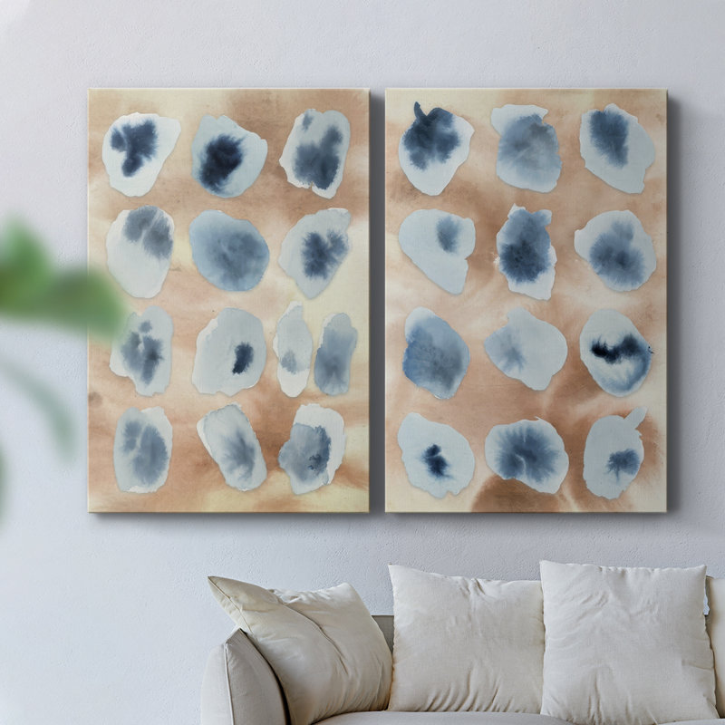 «Tile Serenity Fragments I» - Toile tendue avec châssis de qualité supérieure