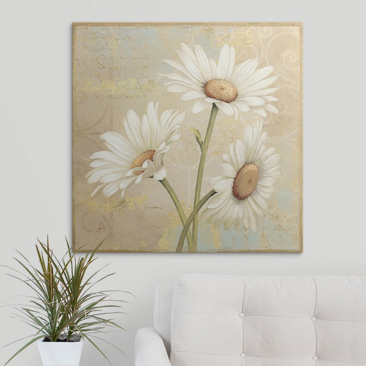 « ii », reproduction d’impression sur brissonnet, Beautiful Daisies, H 30 po x l 30 po x P 1,5 po, Toile