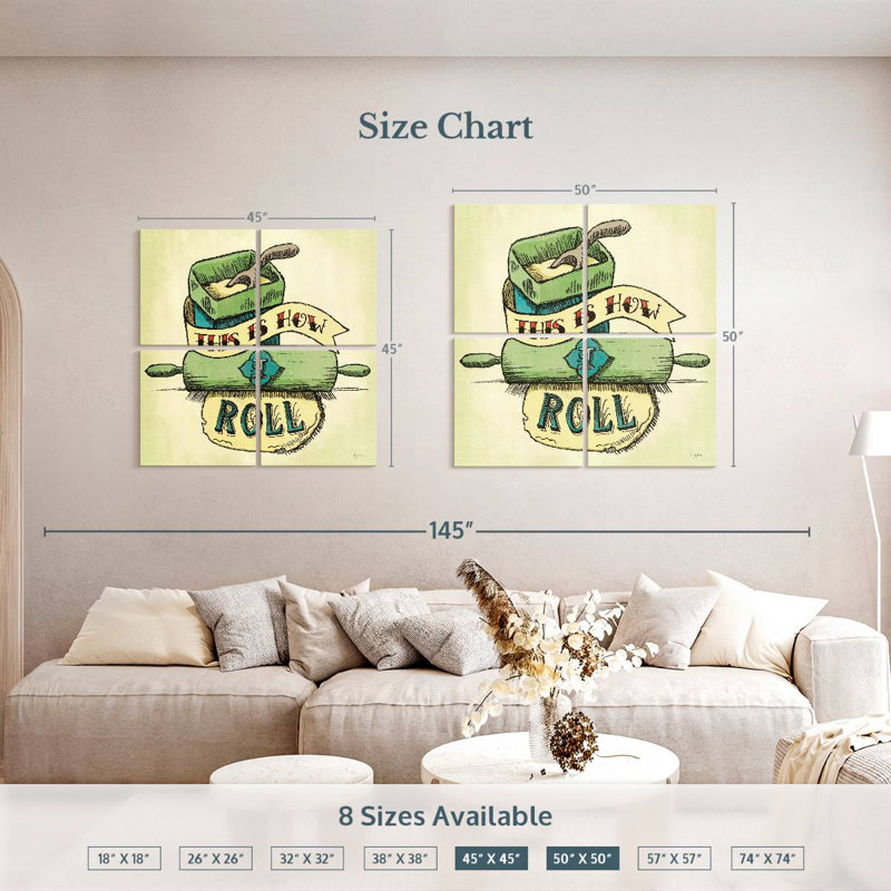 Tergel Retro Bakery Green II, 50" H x 50" W