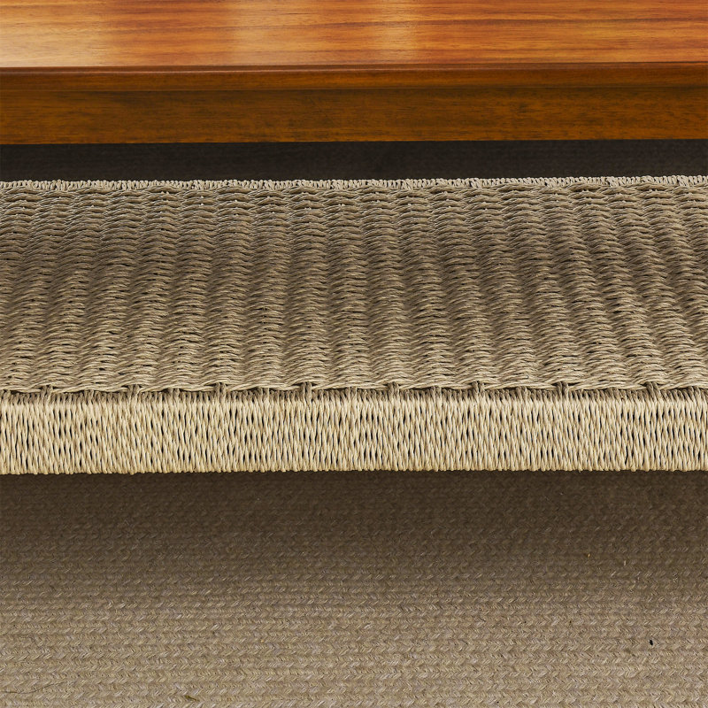 Table basse 47,25 po Mid-Century avec tablette tissée (y compris la table basse, sans les chaises)