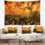 Tapisserie lumières de polyester éclairées à l’aide de clouds foncés avec accessoires suspendus inclus-28490276