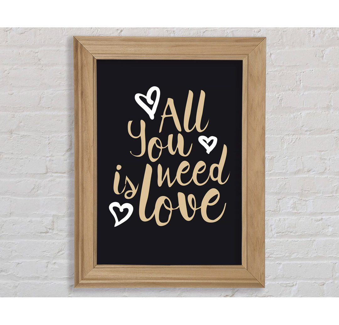 All You Need Is Love 2 - Einzelne Bilderrahmen Kunstdrucke