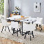 Ensemble de table de salle à manger, ensemble de table de cuisine, ensemble de table de salle à manger, blanc et brun