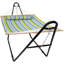 Hamac de bar en polyester matelassé 2 personnes avec support universel multi-usage Harrington - bleu / vert-26339946