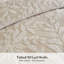 Ensemble de literie pour grand lit, jacquard botanique en mélange de coton, beige