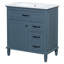 Meuble-lavabo de 30 pouces avec lavabo en céramique, structure en bois massif, armoire en panneau de fibres à densité moyenne-2127041389