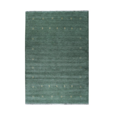 Karie Green Handmade Wool Area Rug