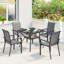 Steel Patio Dining Set Table,